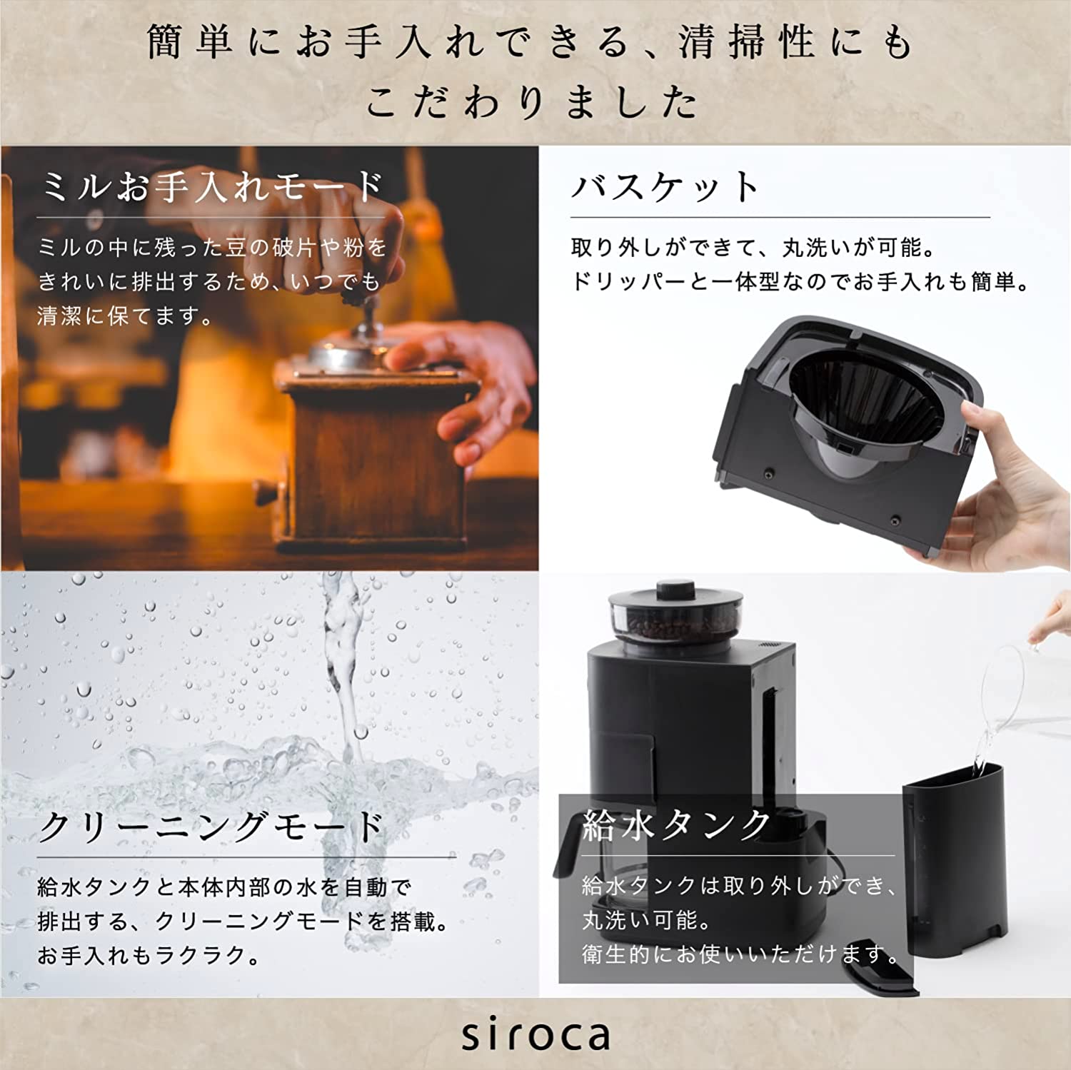 コーン式全自動コーヒーメーカー「カフェばこPRO」SC-C251
