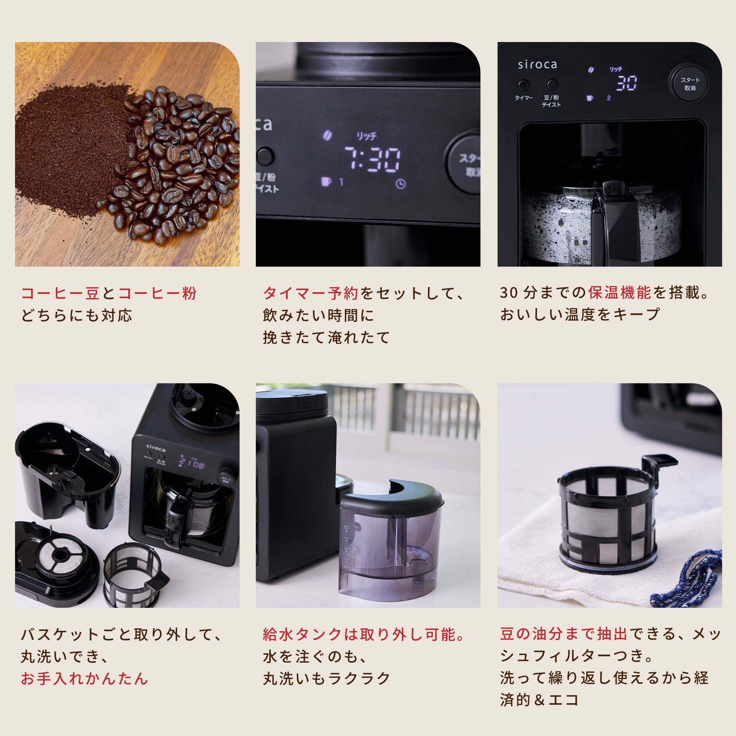 全自動コーヒーメーカー「カフェばこ」SC-A352/SC-A372