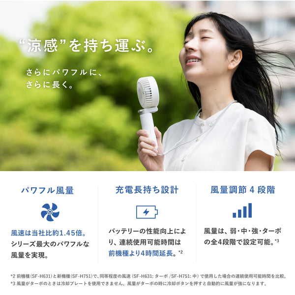 冷却プレート付きハンディファン（2026年モデル）SF-H751