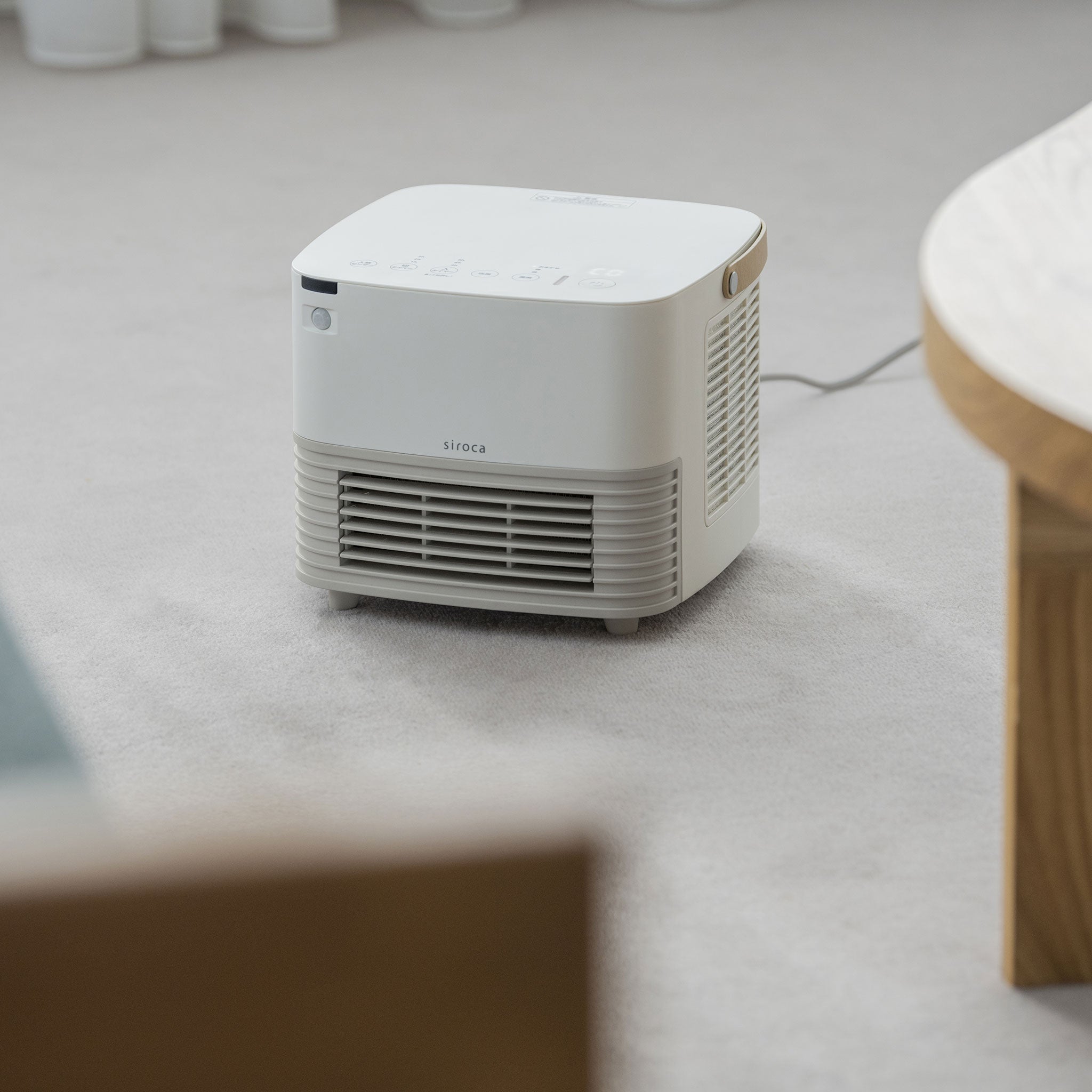 [温度表示付き] 人感センサー付き セラミックファンヒーター ポカCUBE SH-CF251