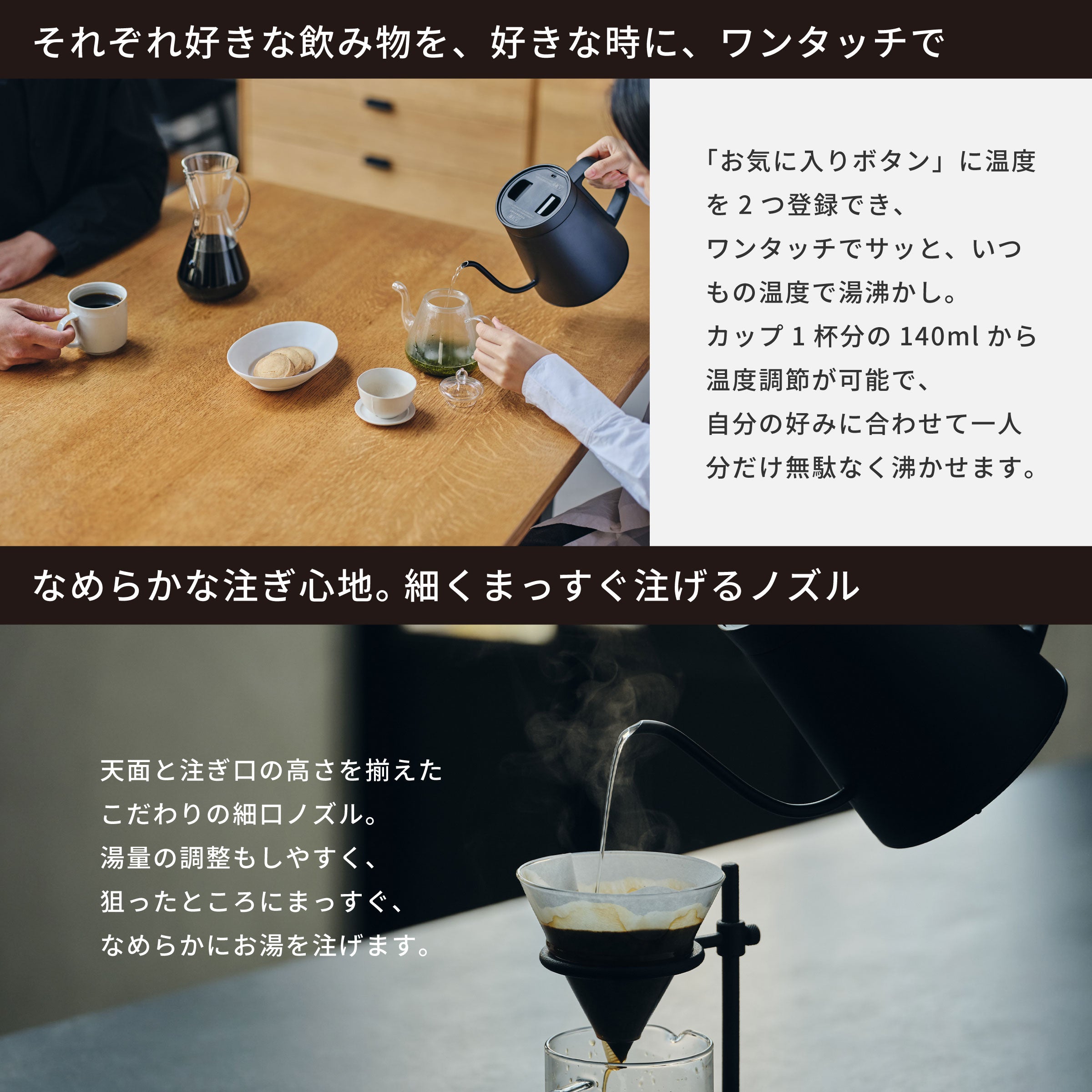 温度調節電気ケトル SK-D271 + KINTO × SHIPS any オリジナルボトルセット