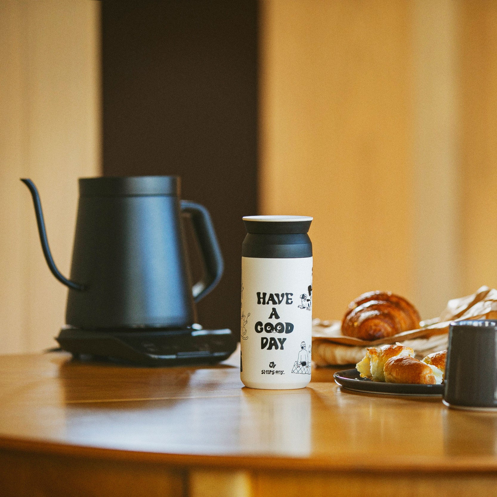 温度調節電気ケトル SK-D271 + KINTO × SHIPS any オリジナルボトルセット