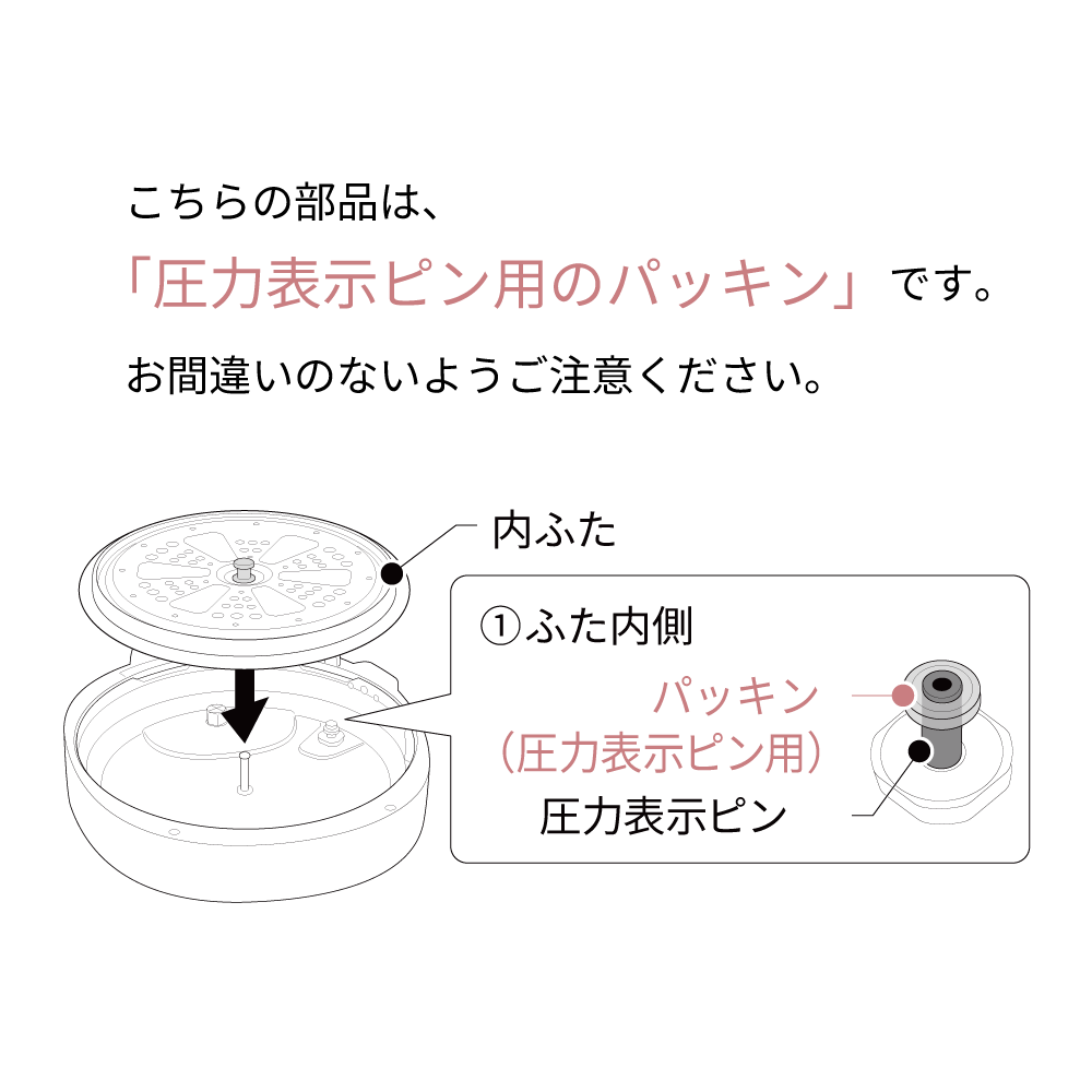 電気圧力鍋(おうちシェフ) パッキン(圧力表示ピン用)(対応型番:SP-5D151/SP-5D152/SP-4D131/SP-4D151/SP-4D171)