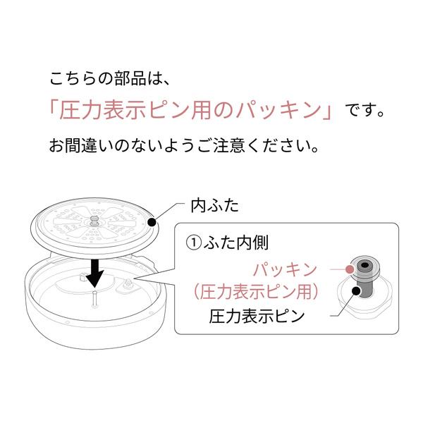電気圧力鍋(おうちシェフ) パッキン(圧力表示ピン用)(対応型番:SP-5D151/SP-5D152/SP-4D131/SP-4D151/SP-4D171)