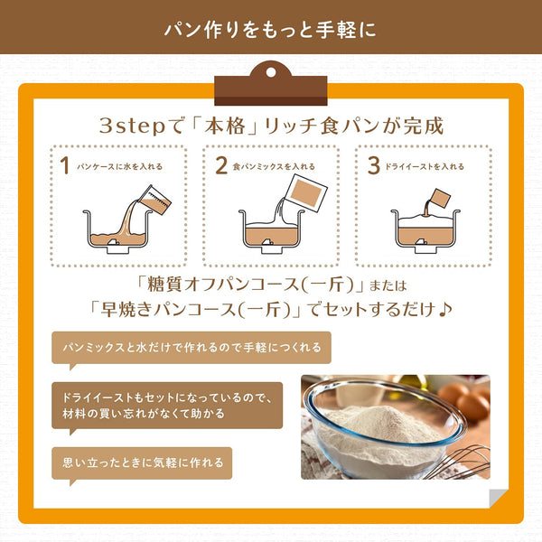 [訳あり特別価格][賞味期限間近：8月30日][数量限定]シロカ×ニップン 毎日おいしい 贅沢パンミックス (1斤×4袋)